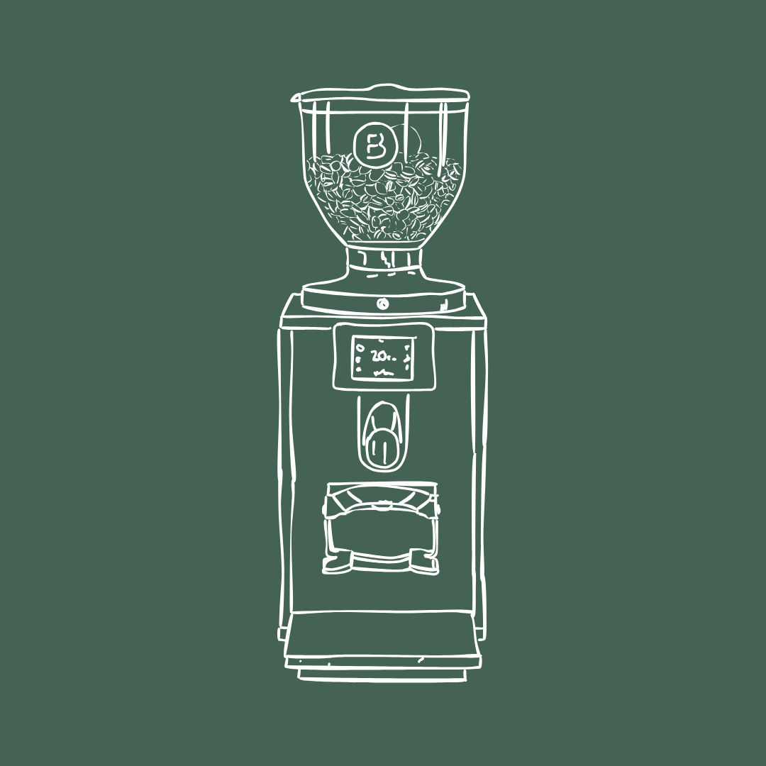 Hvid på grøn tegning af Bentwood