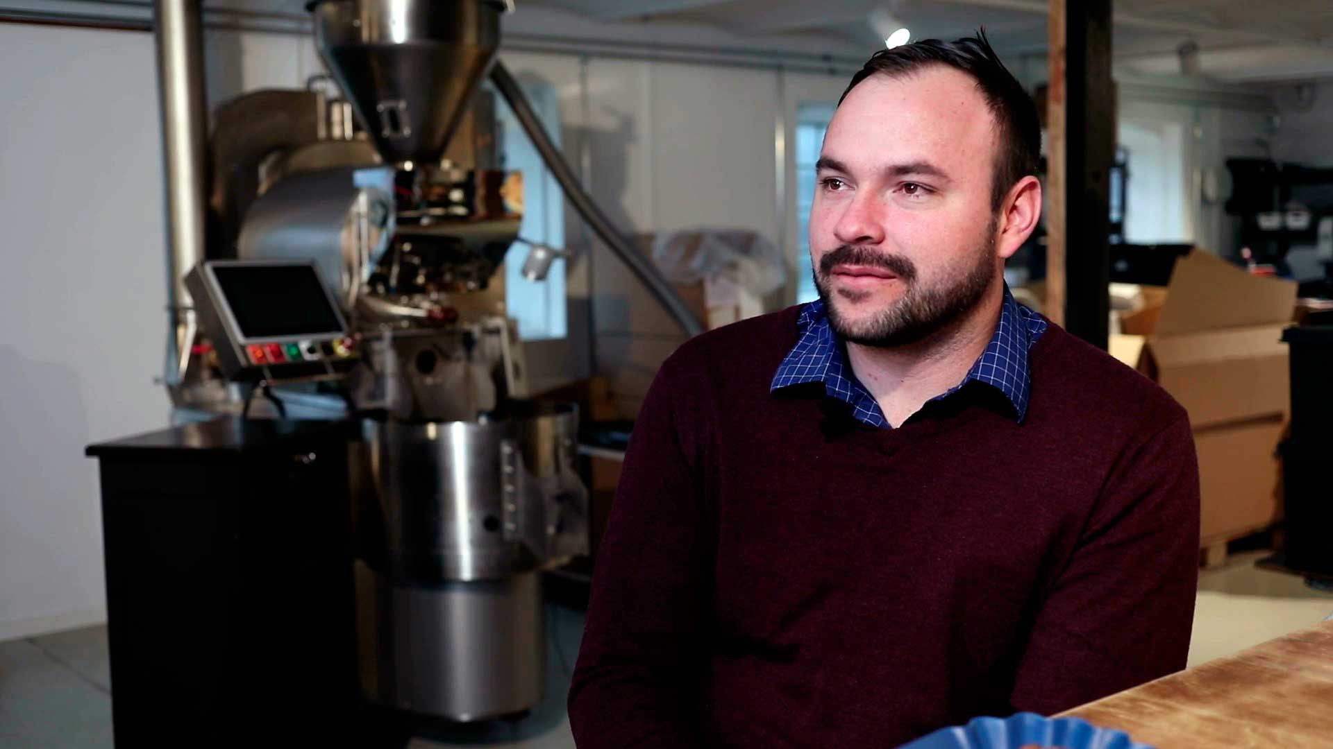kafferfarmer fra Costa Rica i risteriet i Fillerup
