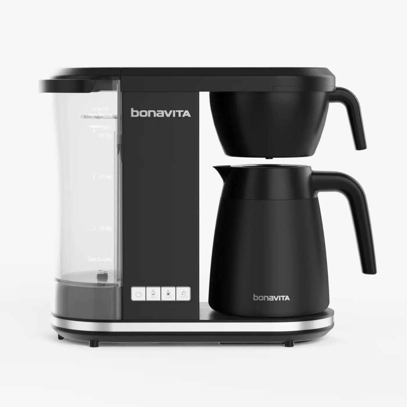 Kaffemaskine fra Bonavita på hvid baggrund.