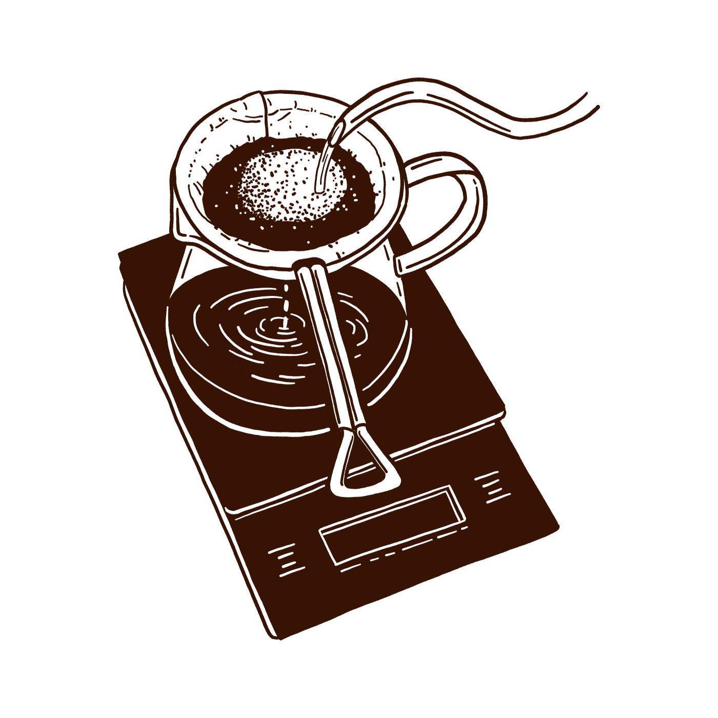 stregtegning kaffevægt