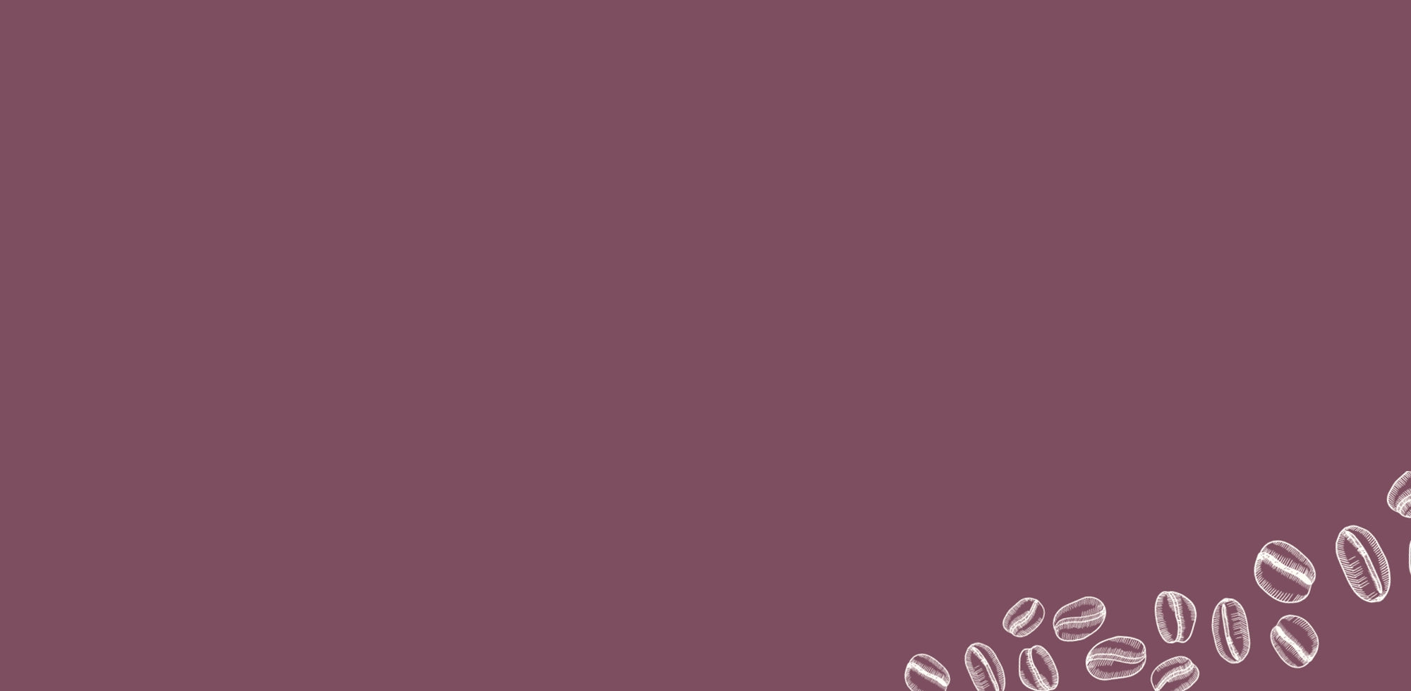 banner med illustration af kaffebønner