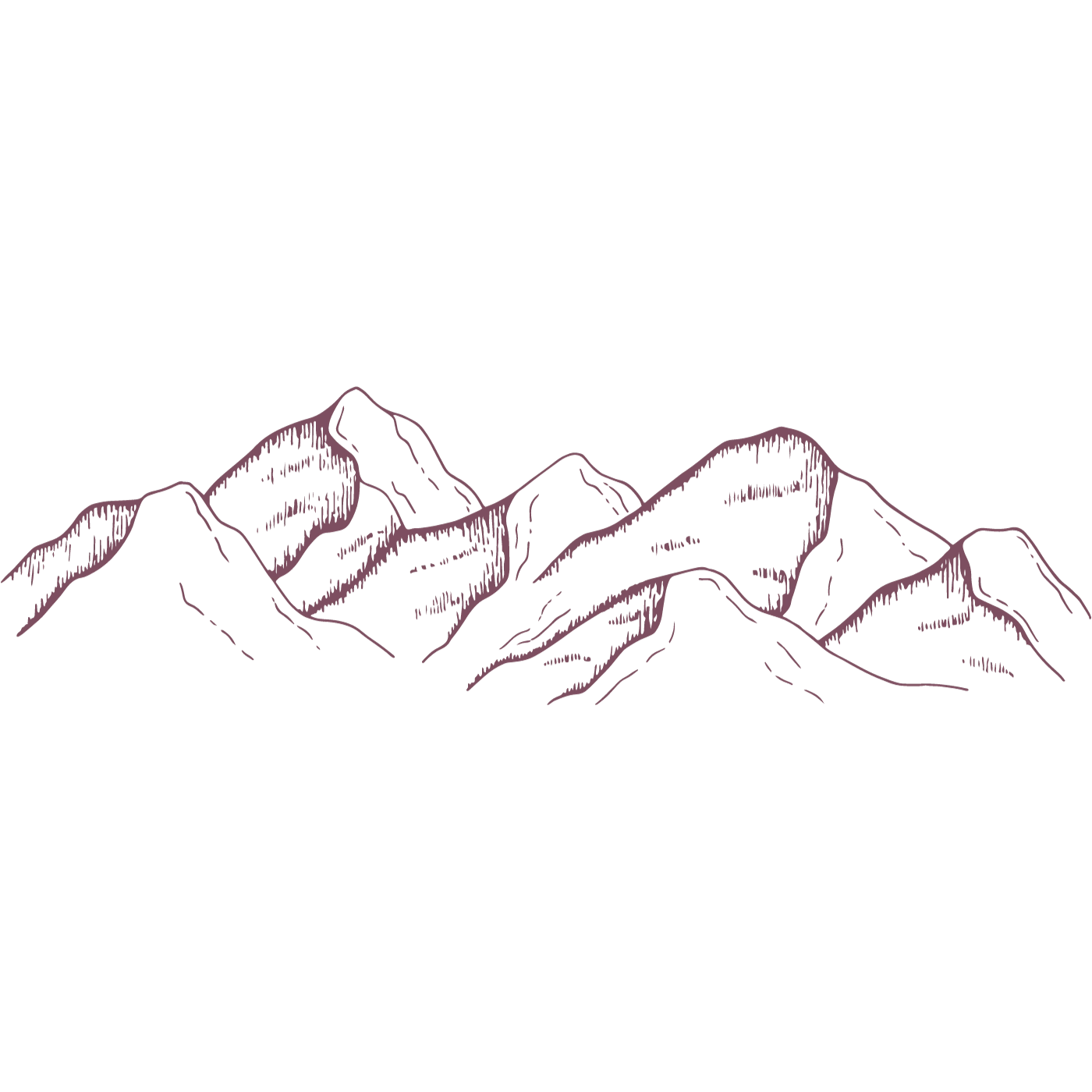 stregtegning af bjerge