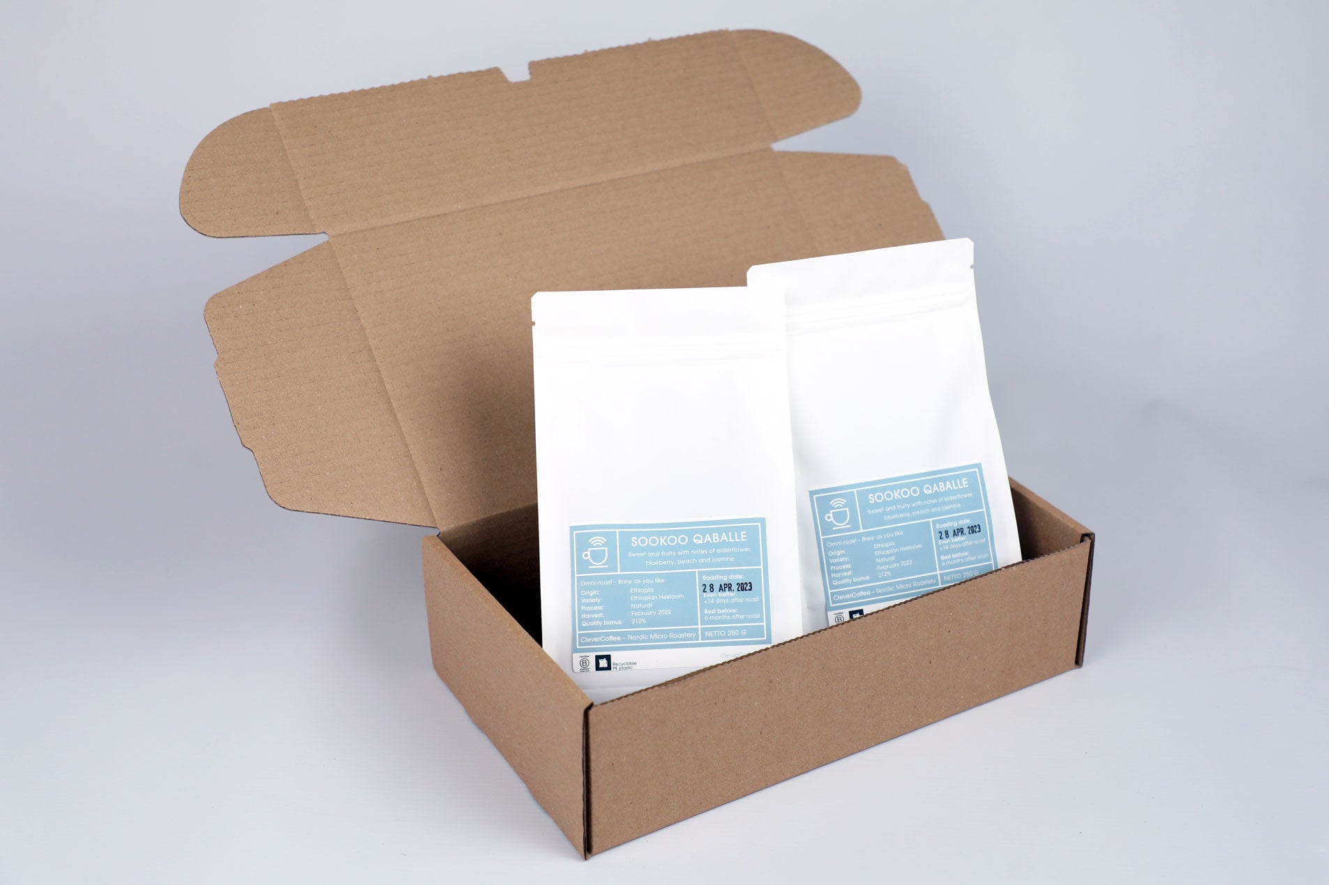 explorer kaffeabonnement 2 x 250 g i papkasse