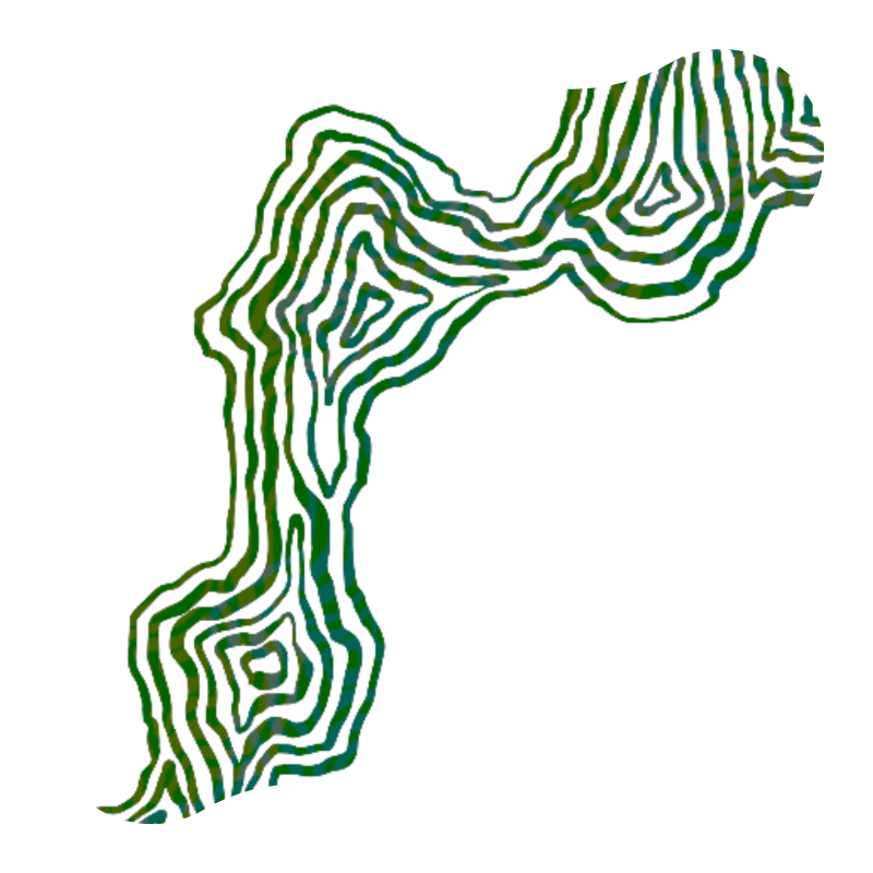 Grøn på hvid illustration til begrebet "land grabbing".