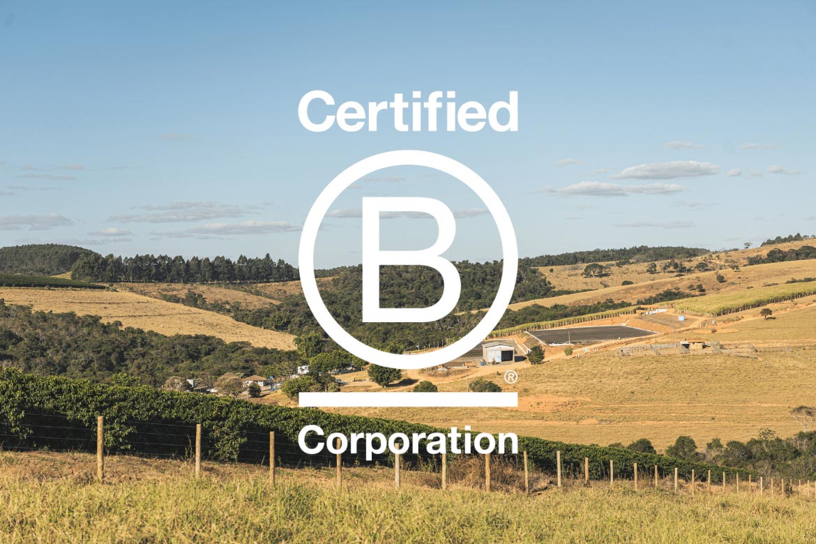 kaffelandskab og b corp logo