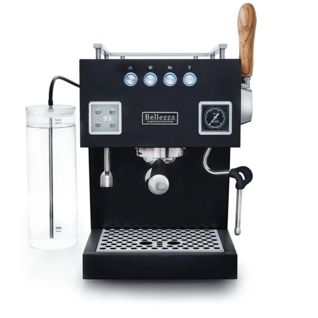 Espressomaskinen Bellezza Bellona på hvid baggrund.