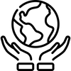 hænder holder planeten