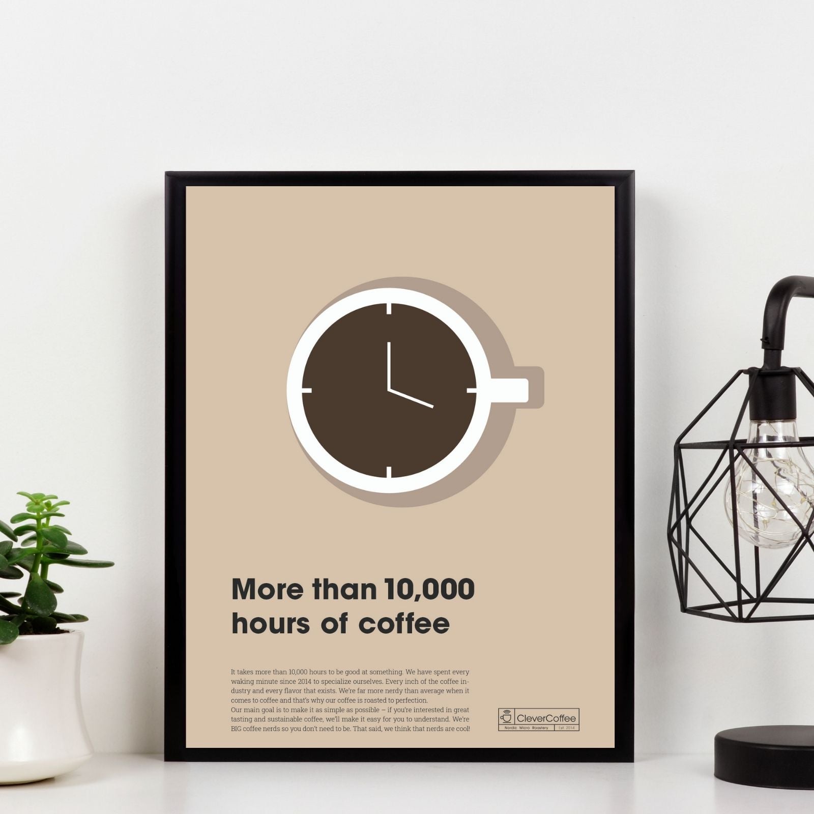 Plakat "More than 10.000 hours of coffee"