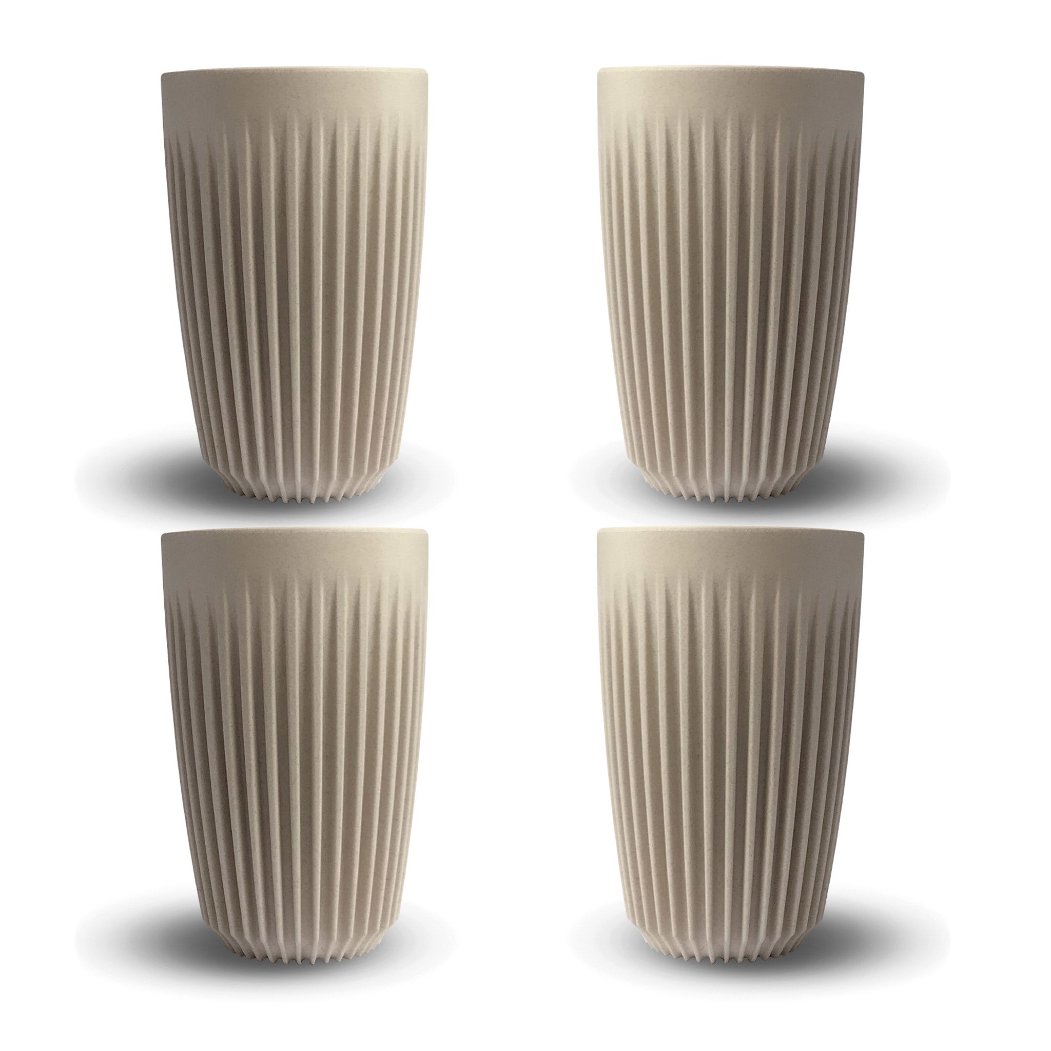 4 stk huskee kopper 12oz i beige