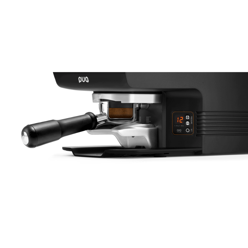 puqpress m6, portafilter, autotamping