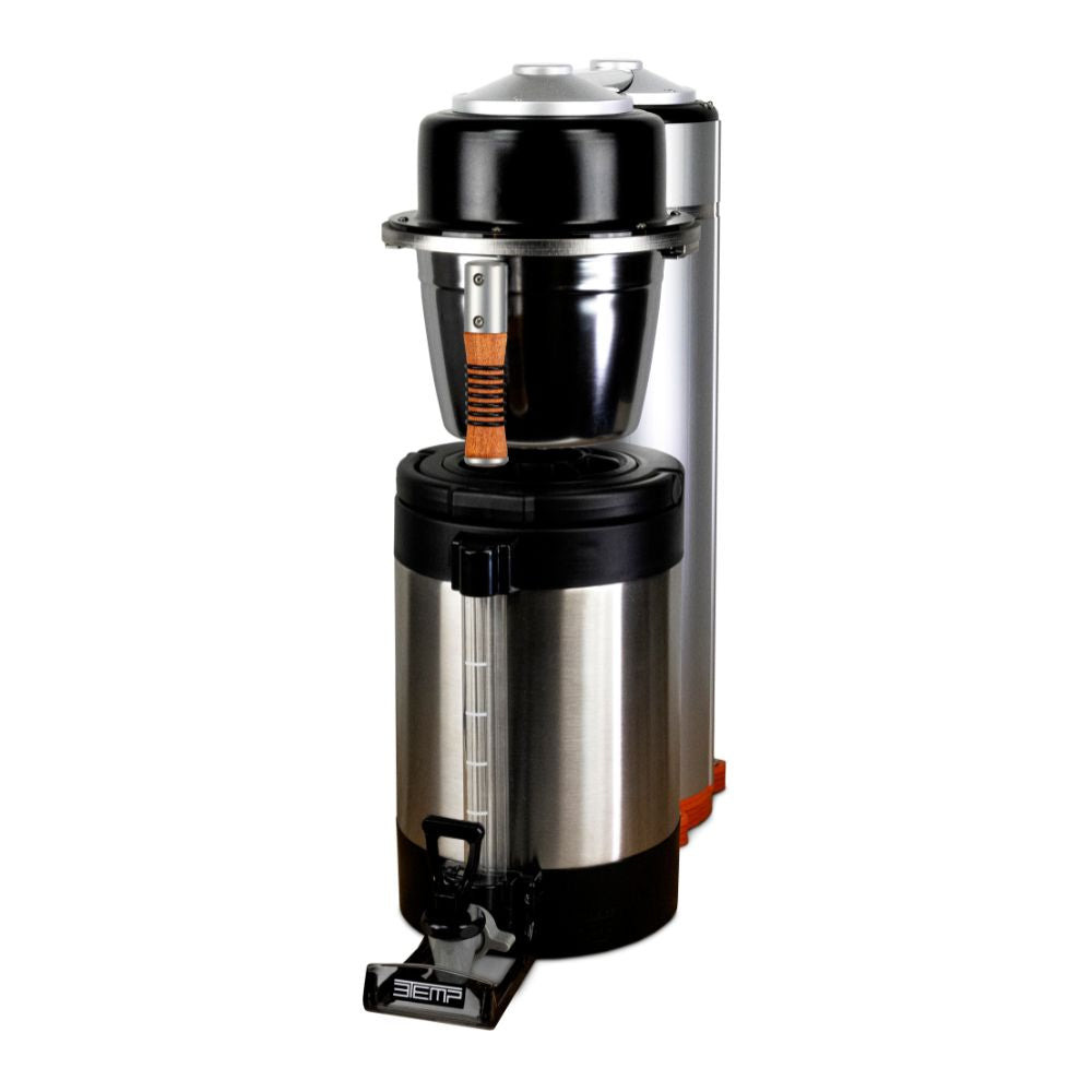3temp UC kedelfri filterkaffebrygger i rustfrit stål med kaffedispenser 